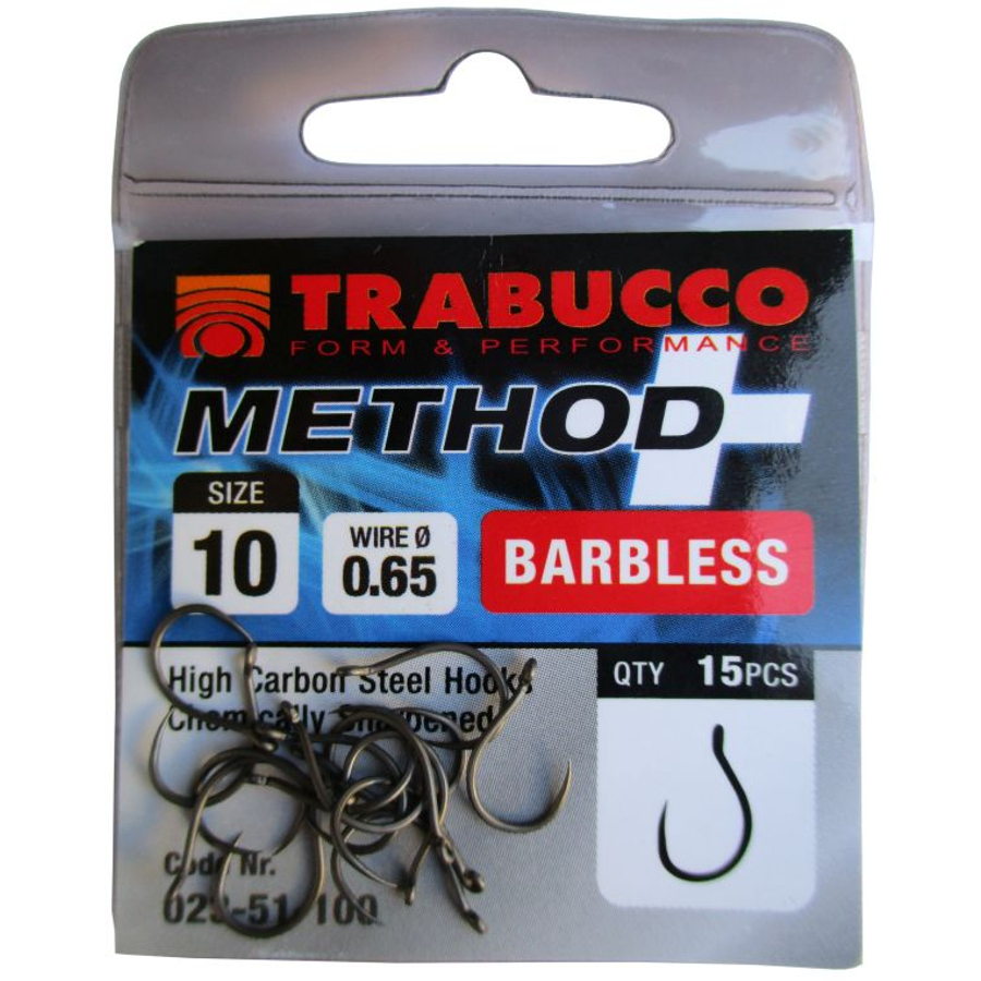 Trabucco Method Plus Feeder szakáll nélküli horog 10, 15 db/csg